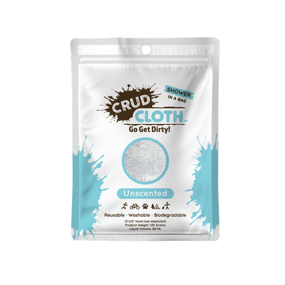 crud cloth 100 pack | bike cleaning | cloth for cleaning bike | bicycle cleaning cloth | shower in a bag | reclosable bag | washable, reusable, biodegradable